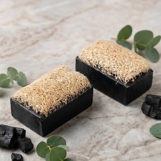 Charcoal loffa soap