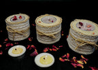 Tea light candle with holder