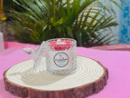 Cristal jar with floral flowers candles