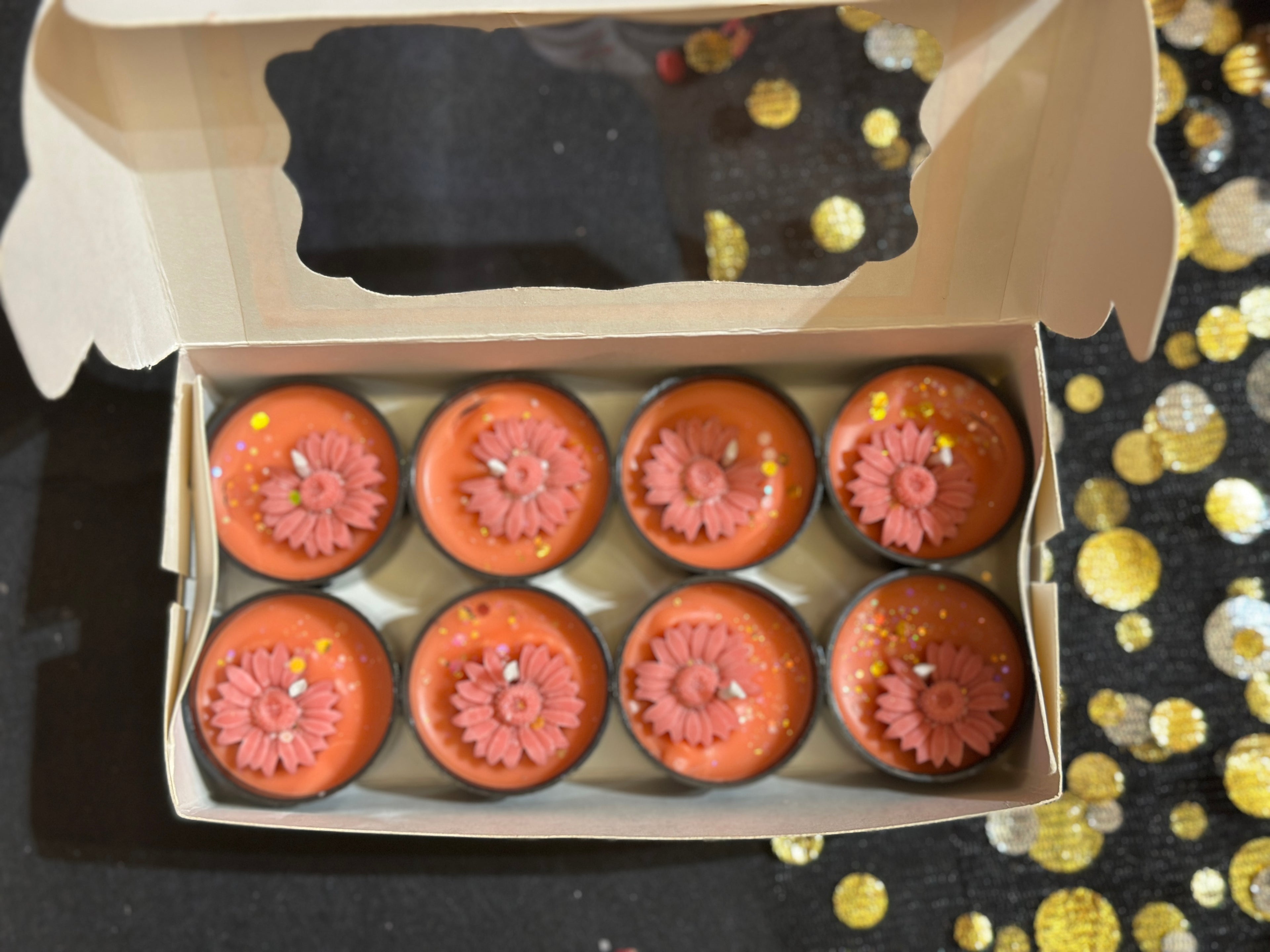 Floral Tea Light pack of 8