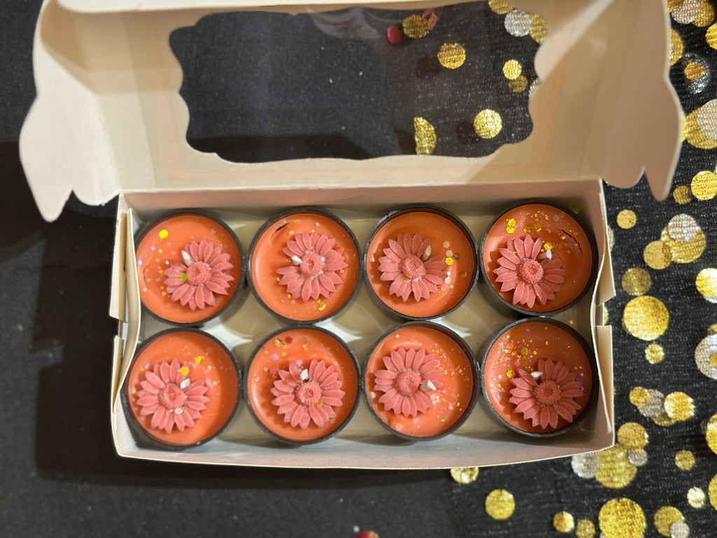 Floral Tea Light pack of 8