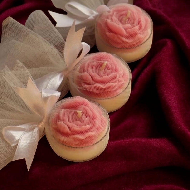 Rose Tea Light Candles Pack Of 10