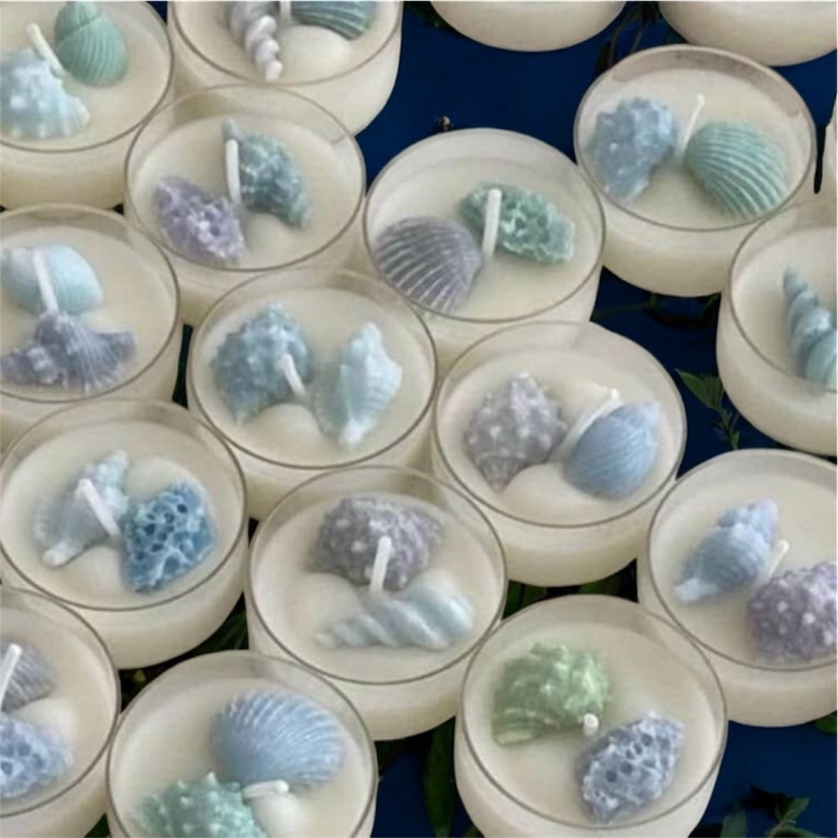 Ocean-Seashell Tea Light Candles pack Of 10