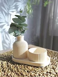 Concrete Round Tray Jewellery Makeup and Table Organizer Home Decor & Candle Tray