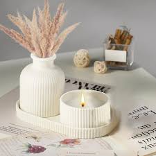 Concrete Round Tray Jewellery Makeup and Table Organizer Home Decor & Candle Tray