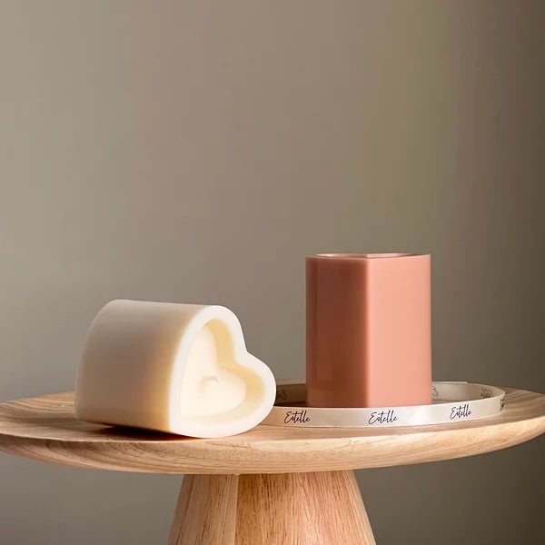 Heart Core & Modern Block Candles